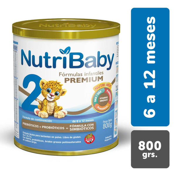 Nutribaby 2 Premium Infant Formula Milk 6-12 Months - 800G/28.21Oz with Vitamins, Minerals, Symbiotics, Antioxidants & More